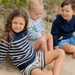 Unisex Breton Stripe Knit Short