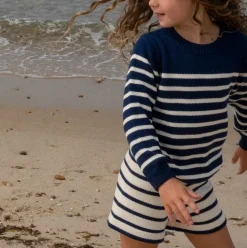 Unisex Breton Stripe Knit Short