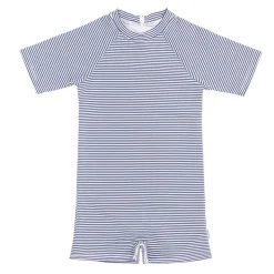 Unisex Harbor Stripe Short Sleeve Rashguard One Piece