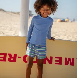 Unisex Lagoon Blue Long Sleeve Rashguard