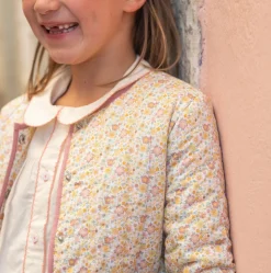 Unisex Marigold Floral Quilted Jacket