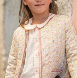 Unisex Marigold Floral Quilted Jacket