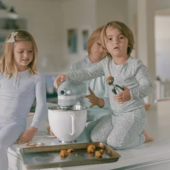 Unisex Powder Blue Stripe Pima Pajamas Set