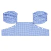 Unisex Sky Blue Gingham Puddle Jumper Cover