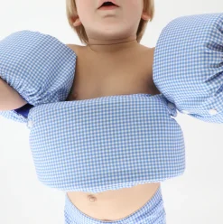 Unisex Sky Blue Gingham Puddle Jumper Cover