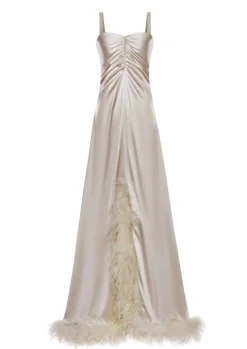 Valentina Pearl Ruched Gown