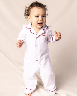 Valentine’s Collection Romper with Heart Embroidery