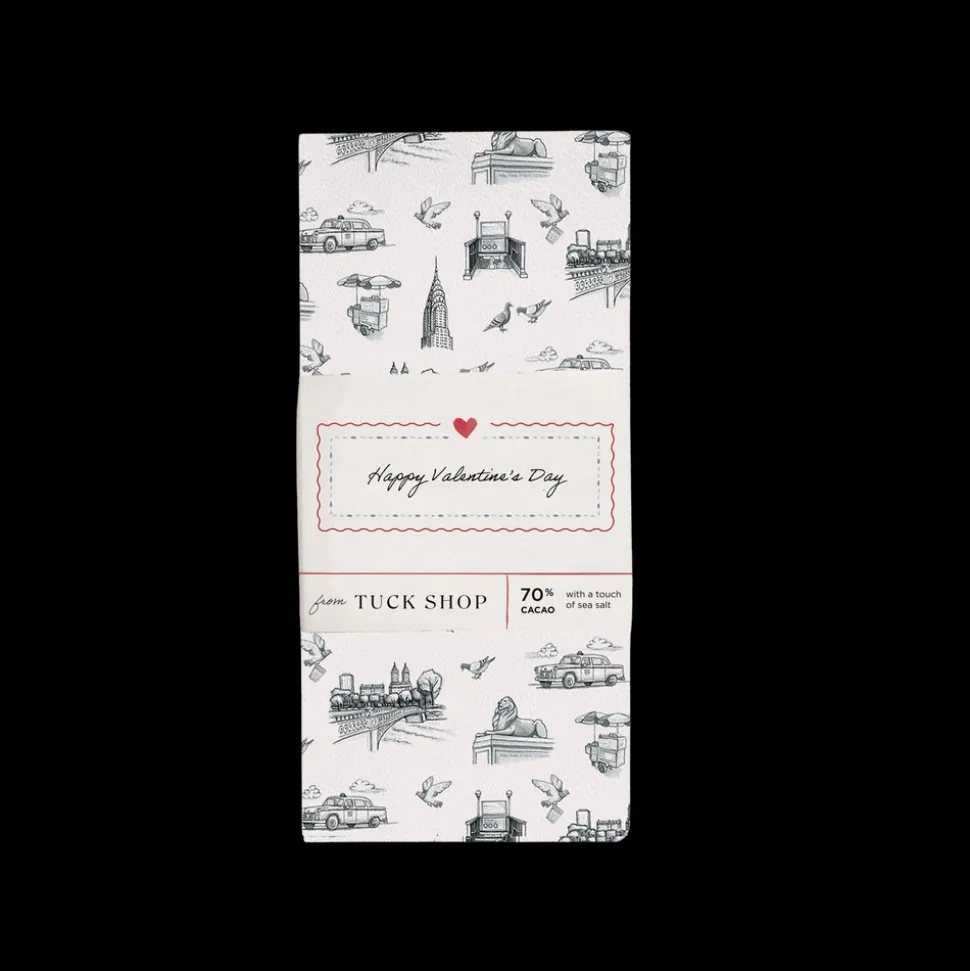 Valentine's Day New York 70% Dark Chocolate with Sea Salt, Set of 20