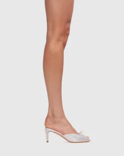 Veda 65 in White Satin Embellished