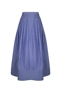 Vela Skirt in Blue Stripes