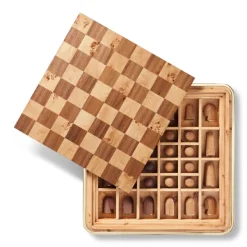 Velvet Chess Set in Moss