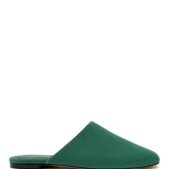 Venice Flat Mule and Pouch Kit In Emerald Suede