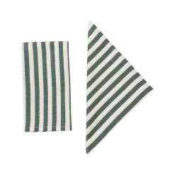 Vera Stripe Napkins in Green Set of 2