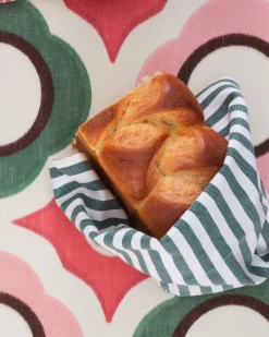 Vera Stripe Napkins in Green Set of 2