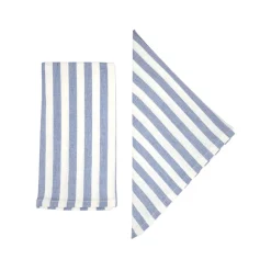 Vera Stripe Napkins in Light Blue, Set of 2
