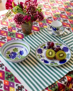 Vera Stripe Placemat in Green