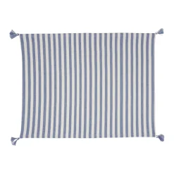Vera Stripe Placemat in Light Blue