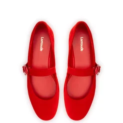 Verona Ballet Flat In Scarlet Suede