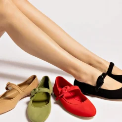 Verona Ballet Flat In Scarlet Suede