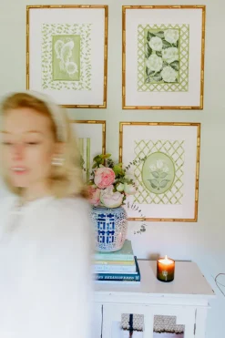 Victorian Peony En Vert Art Print