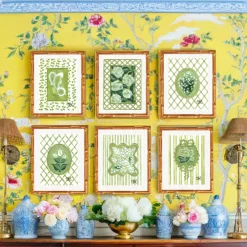 Victorian Peony En Vert Art Print