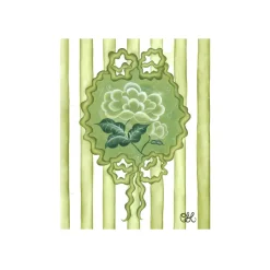 Victorian Peony En Vert Art Print