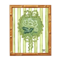 Victorian Peony En Vert Art Print