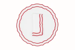 Vidro White Linen Napkin and Placemat, Set of 2