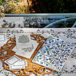 Villa Seville Embroidered 7" x 10" Paper Journal in Chambray