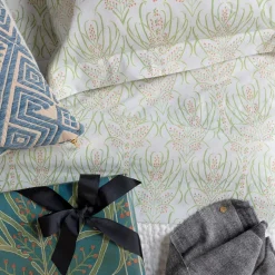Vines Suzani Pillowcases & Shams in Light Teal