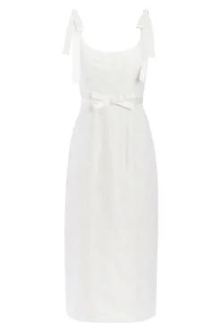 Viola Ivory Floral Embroidered Corset Dress