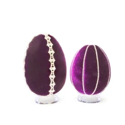 Violet Crystal Trimmed Egg