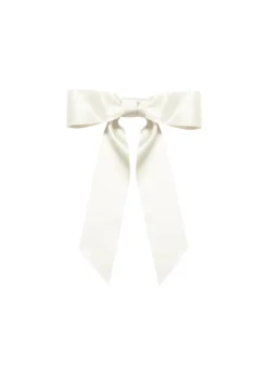 Virginia Bow Barrette in Snow