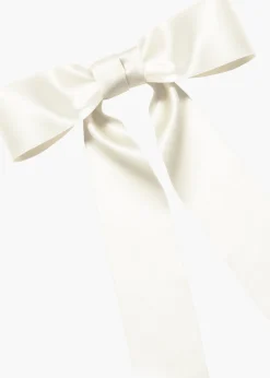 Virginia Bow Barrette in Snow