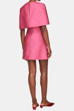 Virginie Cape In Hot Pink Embossed Cloque