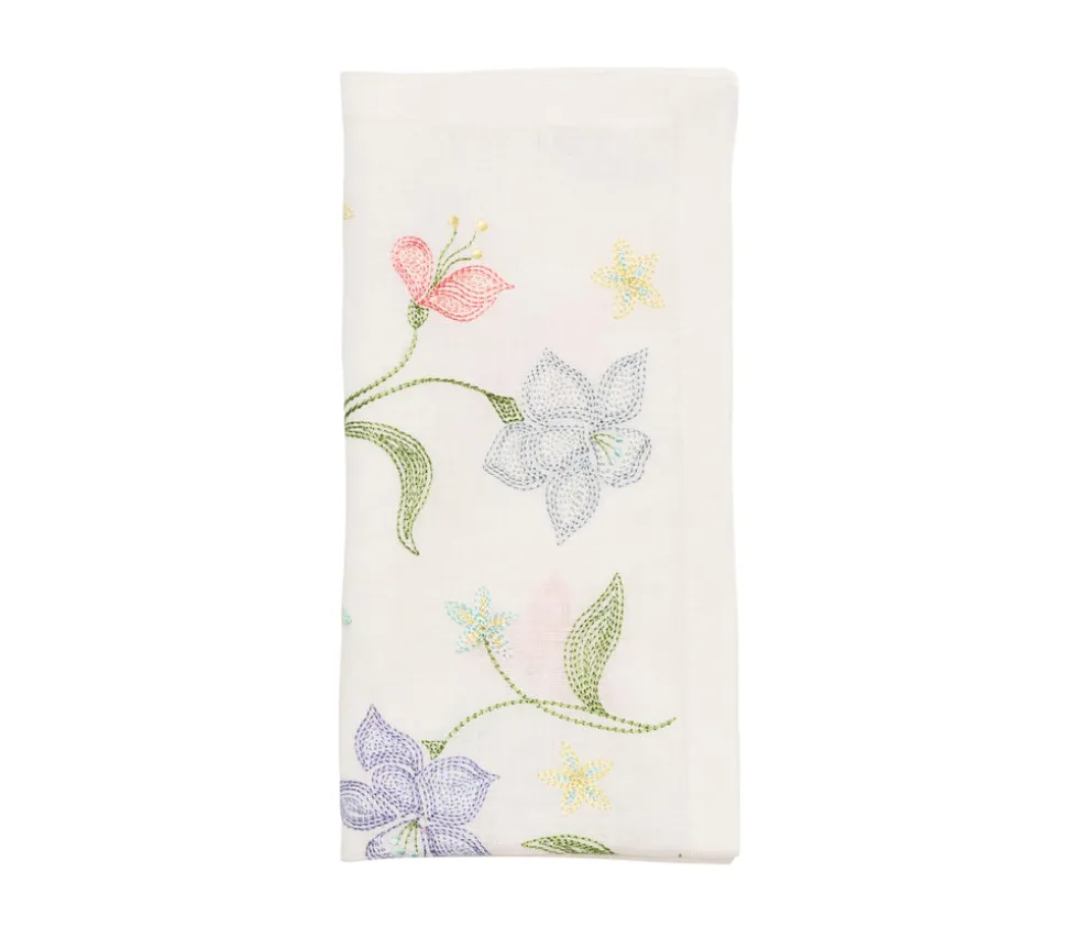 Vista Napkin in White & Multi, Set of 4