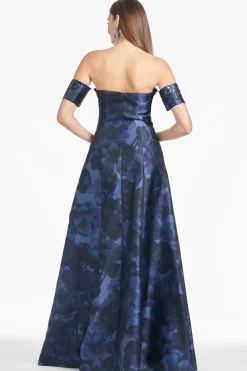 Vivien Gown in Deep Ocean Bouquet