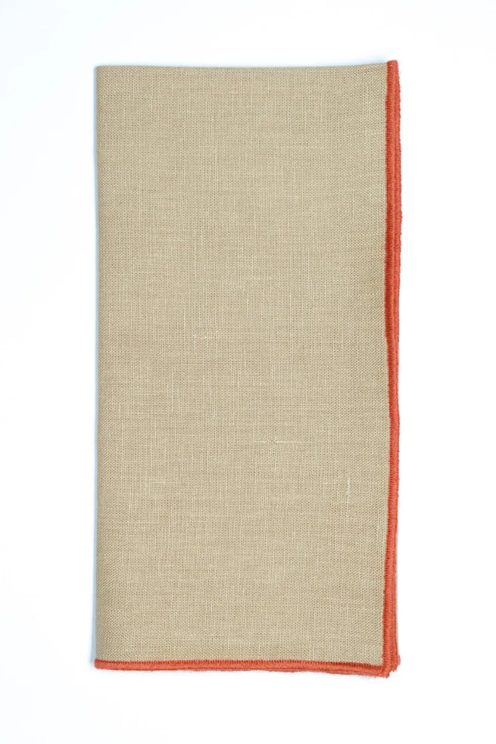 Vizon Napkin with Light Orange Small Trim, Set of 4