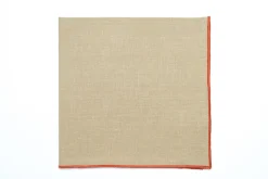 Vizon Napkin with Light Orange Small Trim, Set of 4