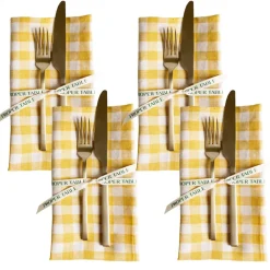 Wadsworth Goldenrod Gingham Napkin Set