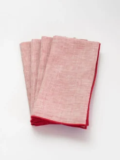 Waller Red Chambray Napkin Set