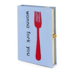Wanna Fork You Verena Smit Strapped Book Clutch