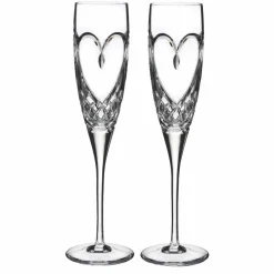 Waterford Love True Love Flute, Pair