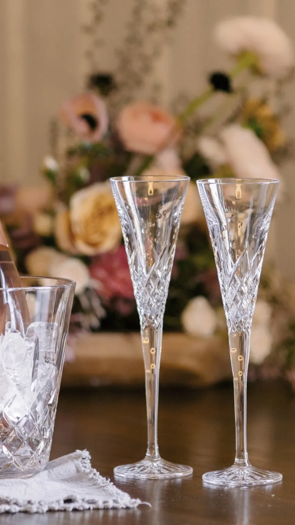 Waterford Wishes "Happy Celebrations" Toasting Flute, Pair