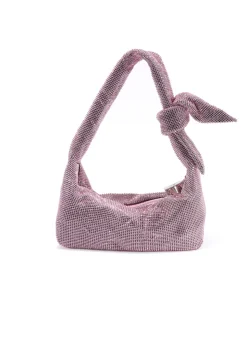 Waverly Pink Rhinestone Mesh Bag