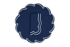 Waves Linen Napkin and Placemat in Cobalt, Set of 2