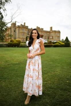West Village Dress in Peach Floral