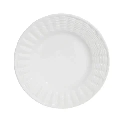 Whicker Dessert Plates in White, Set of 6