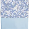 Whimsical Tablecloth with Blue Trim