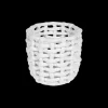 White Basketweave Planter